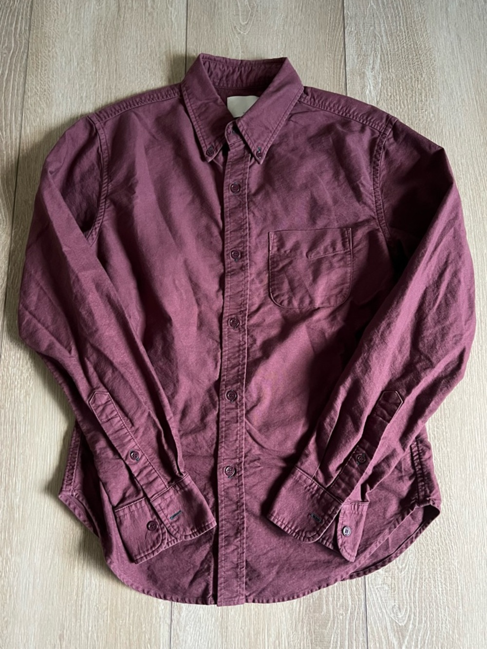 Band Of Outsiders Men's Button-Down Shirt in Deep Burgundy Sz 2